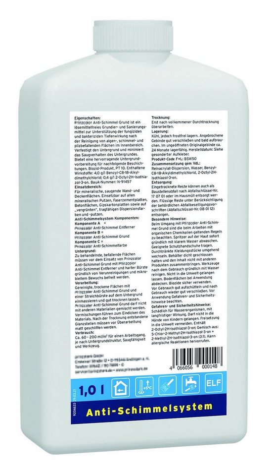 Thumbnail - plid Grundierfarbe Premium Anti-Schimmelgrund Schimmelgrundierung Anti-Schimmel Farblos, Schnelltrocknend
