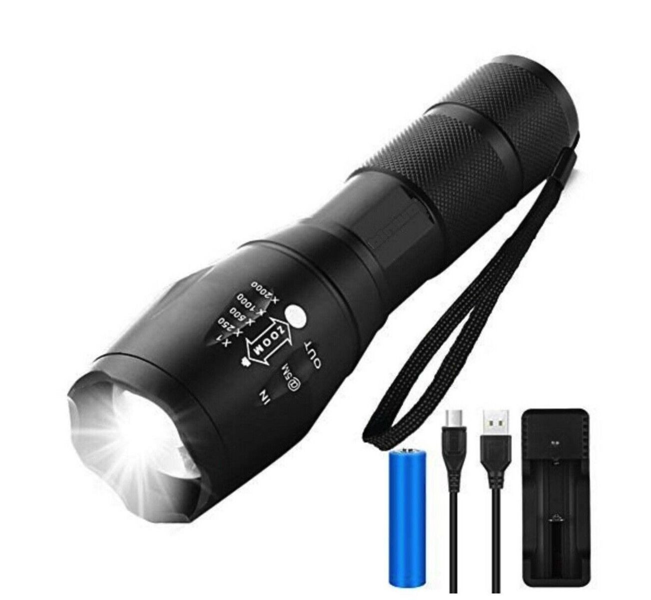 Qivee LED Taschenlampe 2x Q-76-1 (Packung, 2-St., 2x Taschenlampe, 2x Akkus günstig online kaufen