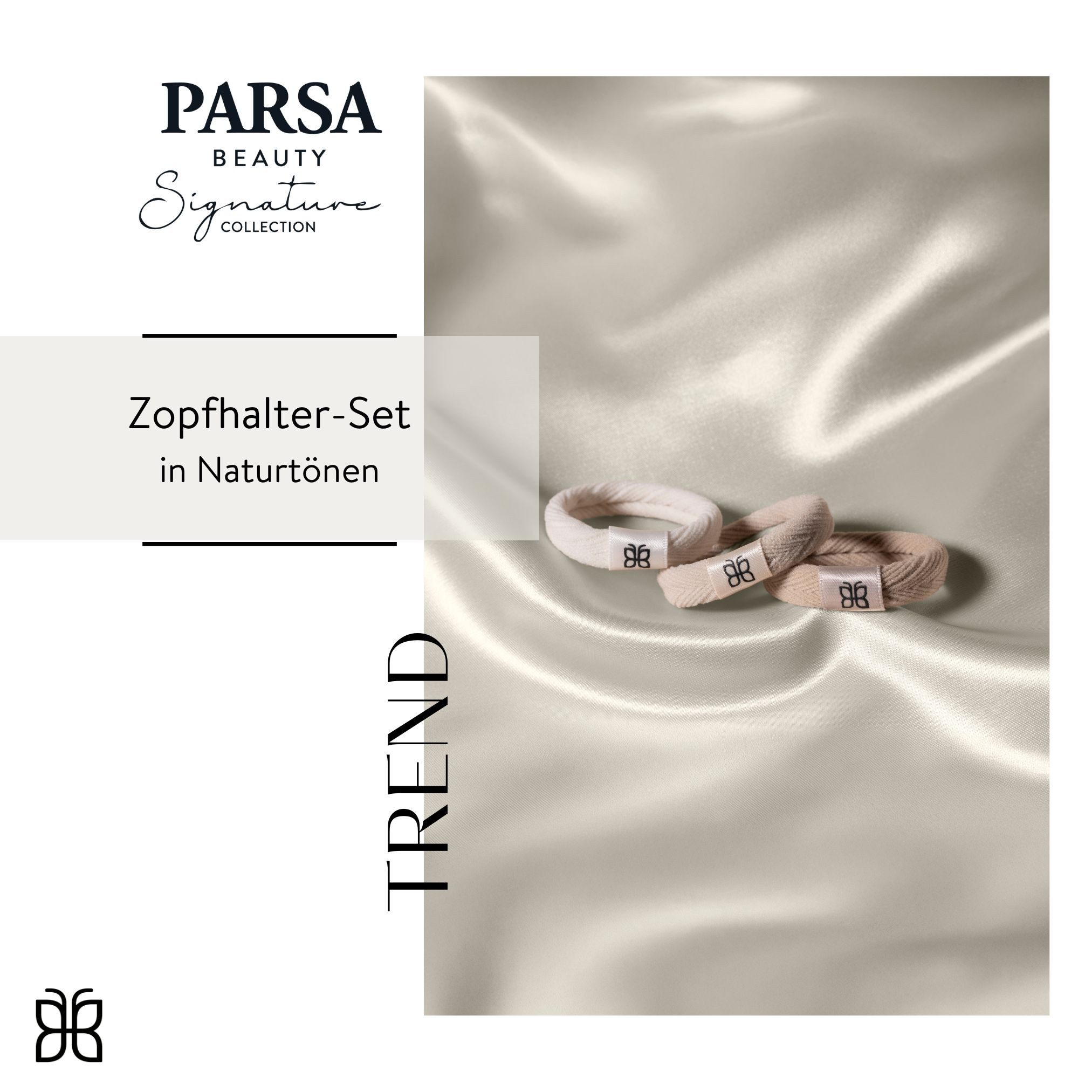 PARSA Beauty Haargummi Signature Collection Haargummis 3er Set in elegantem Beige