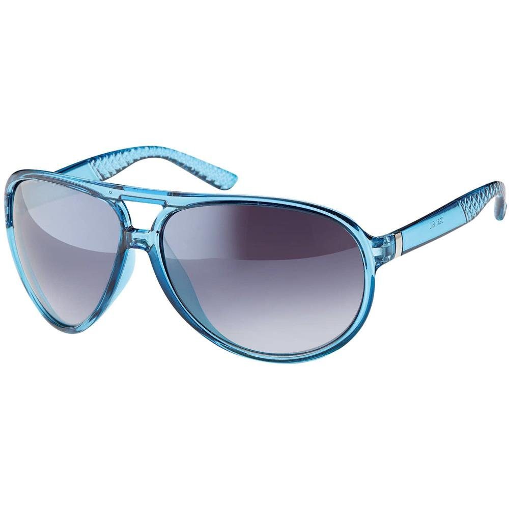 Eyewear Linsen Sonnenbrille schwarzen Designer mit Damen Schwarz BEZLIT Blau Pilotenbrille (1-St) Piloten
