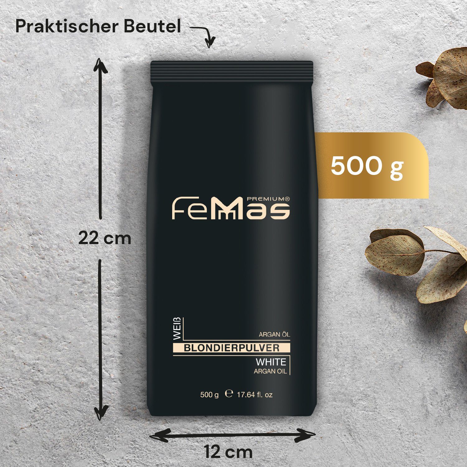 500g Premium Technologie Blondierpulver FemMas Femmas Weiß Arganöl & Blondierpulver Plex