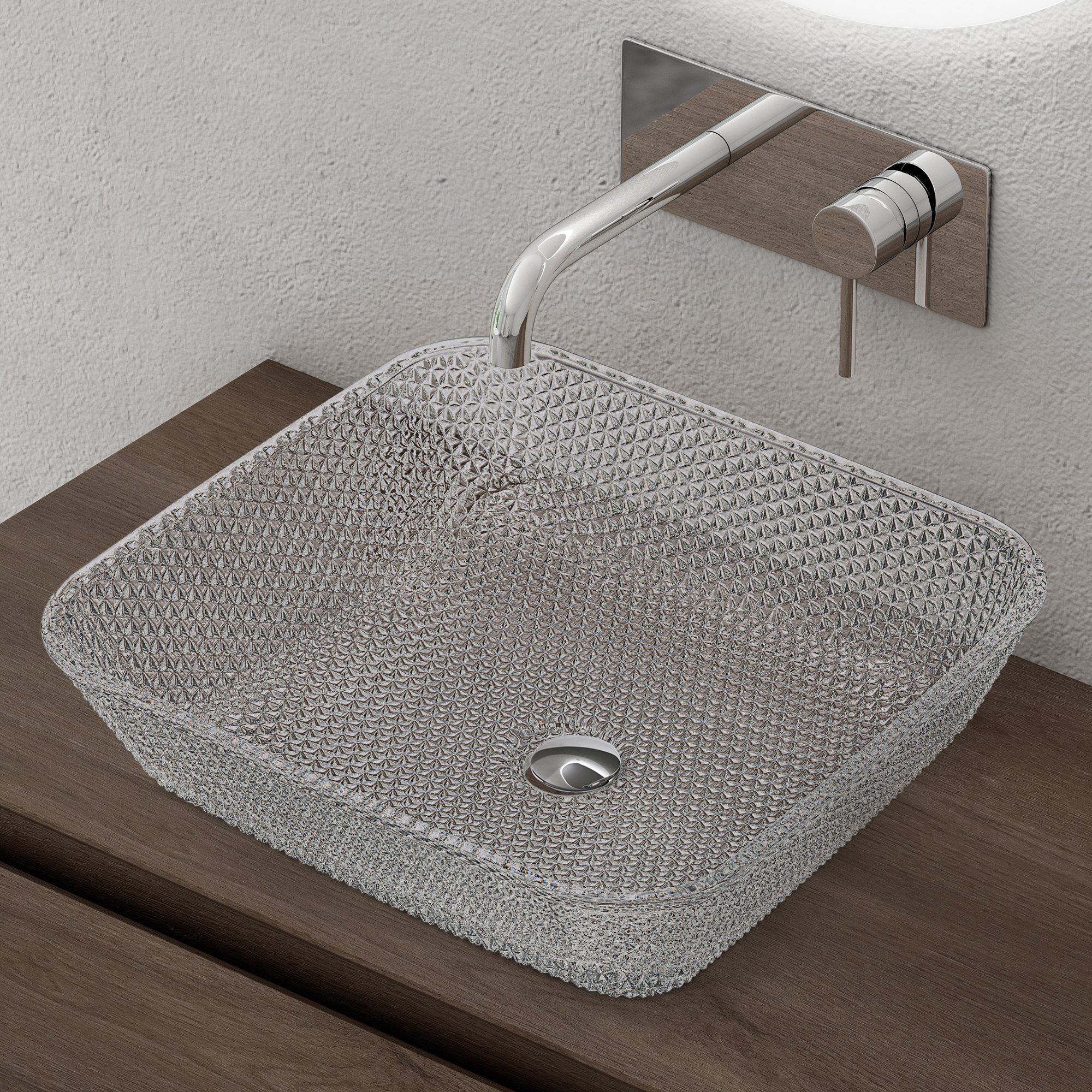 doporro Waschbecken Rechteckig Kristallbecken Handwaschbecken Minerva3