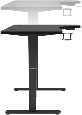 huzaro Eckschreibtisch Hero 9.0 XXL Büro Gaming 140 cm x 120 cm x 90 cm Höhenvestellbar