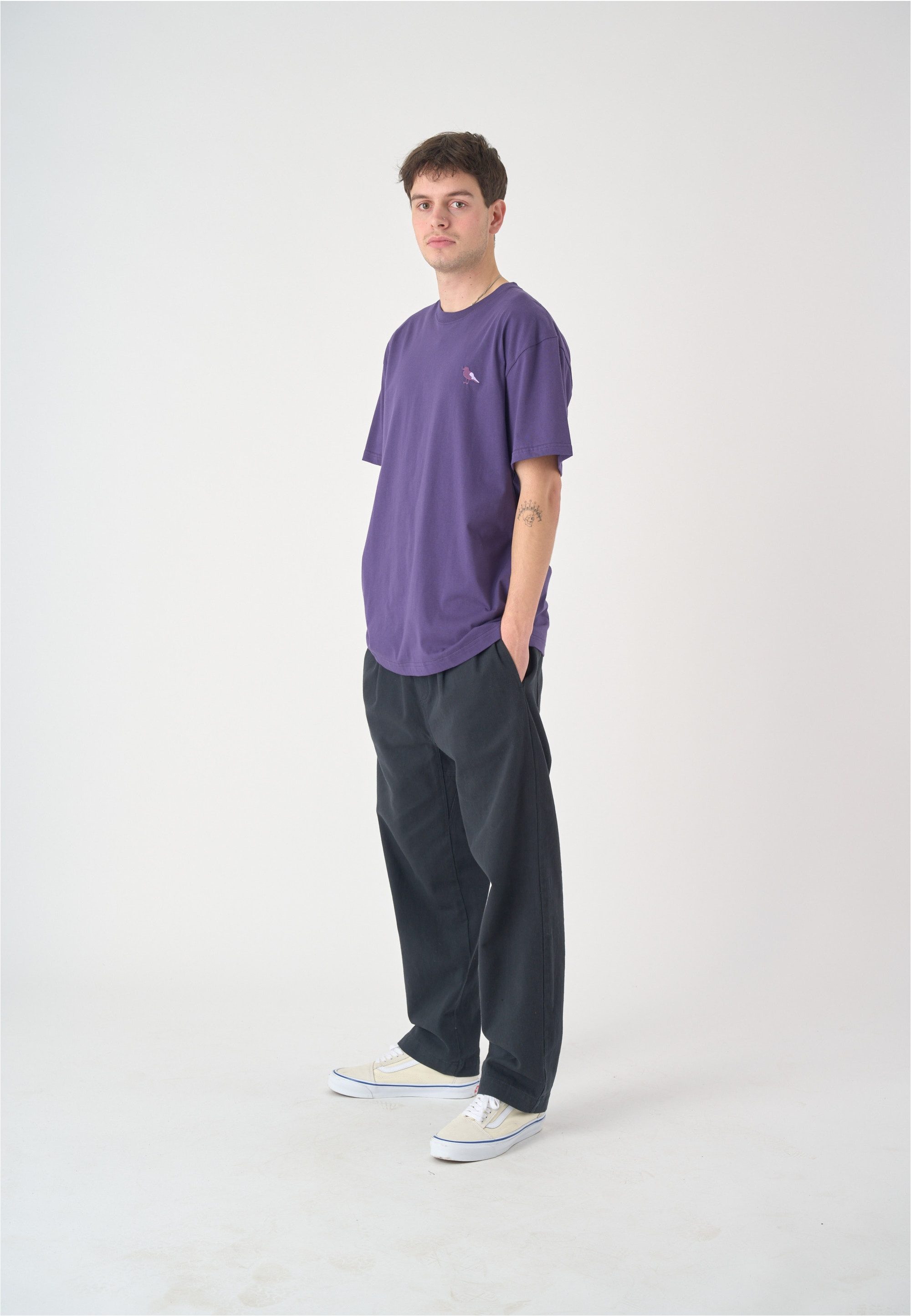 Cleptomanicx T-Shirt Embroidery Gull Mono mit günstig online kaufen