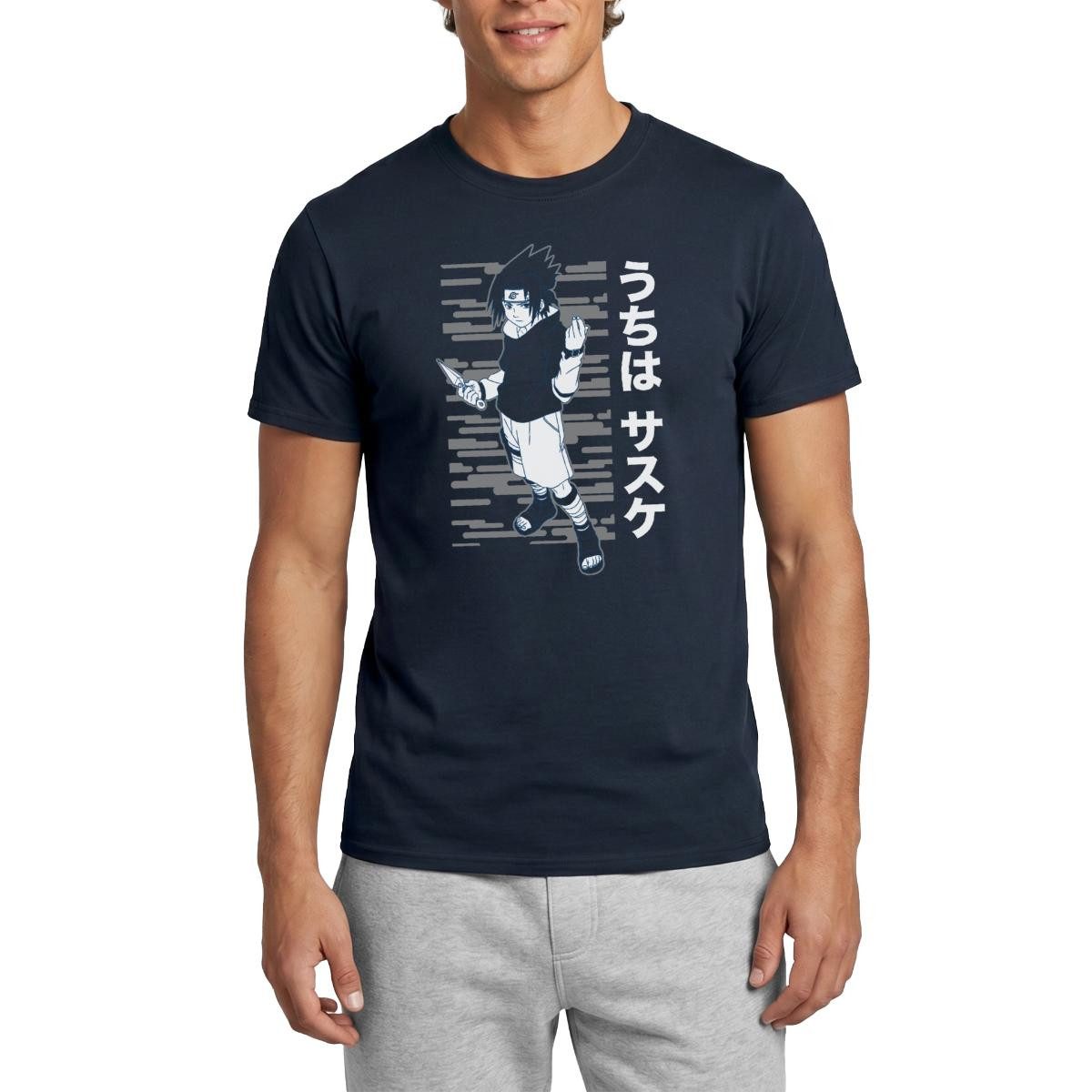 Spreadshirt T-Shirt Naruto Cooles Design Mit Sasuke Männer T-Shirt (1-tlg)