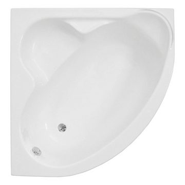 KOLMAN Badewanne Eckbadewanne Standard 130x130, Acrylschürze Styroporverkleidung, Ablauf VIEGA & Füße GRATIS