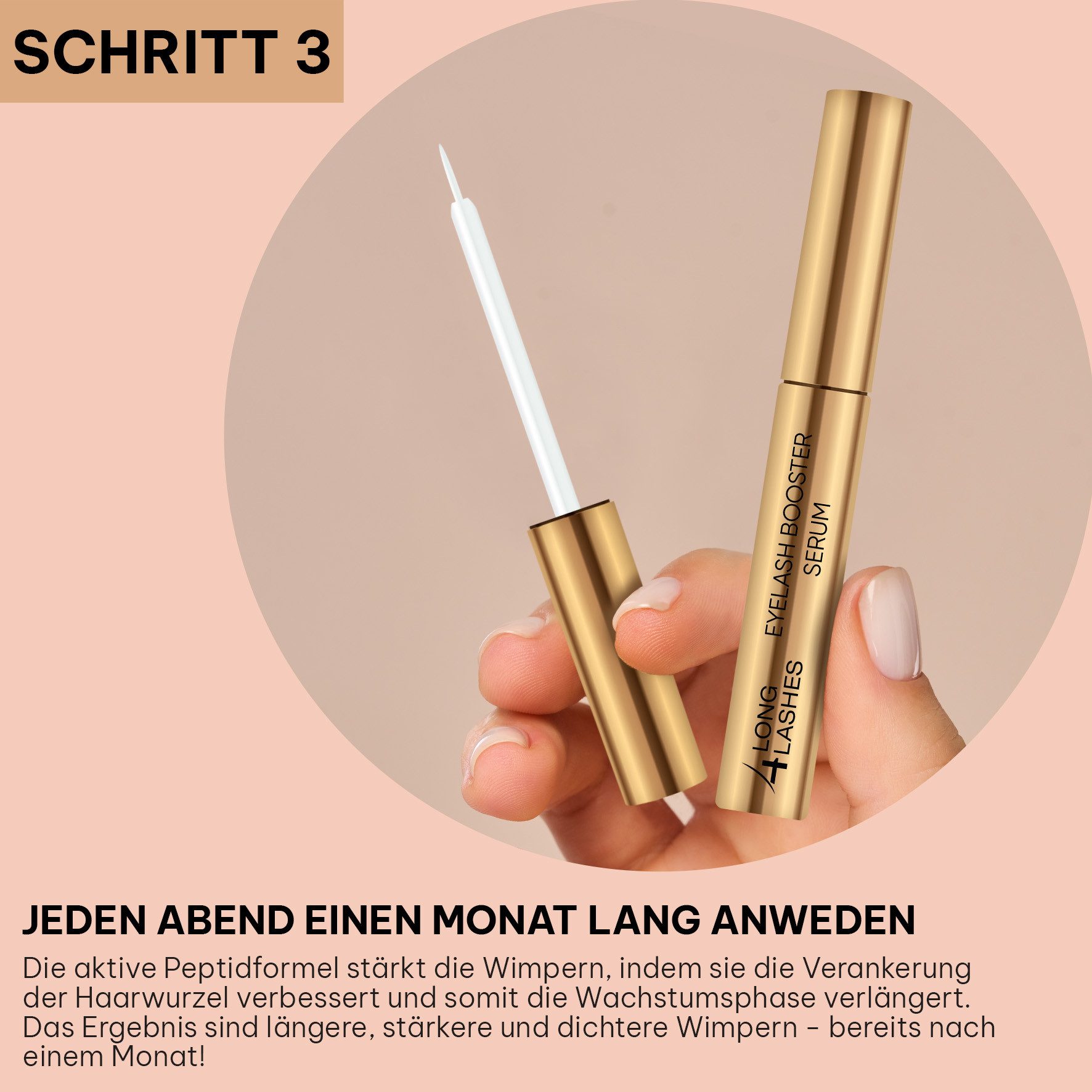 Oceanic Wimpernserum Oceanic Long4Lashes FX5 Eyelash Wimpernserum 3 ml, fördert das Wimpernwachstum – Bild 4 von 5