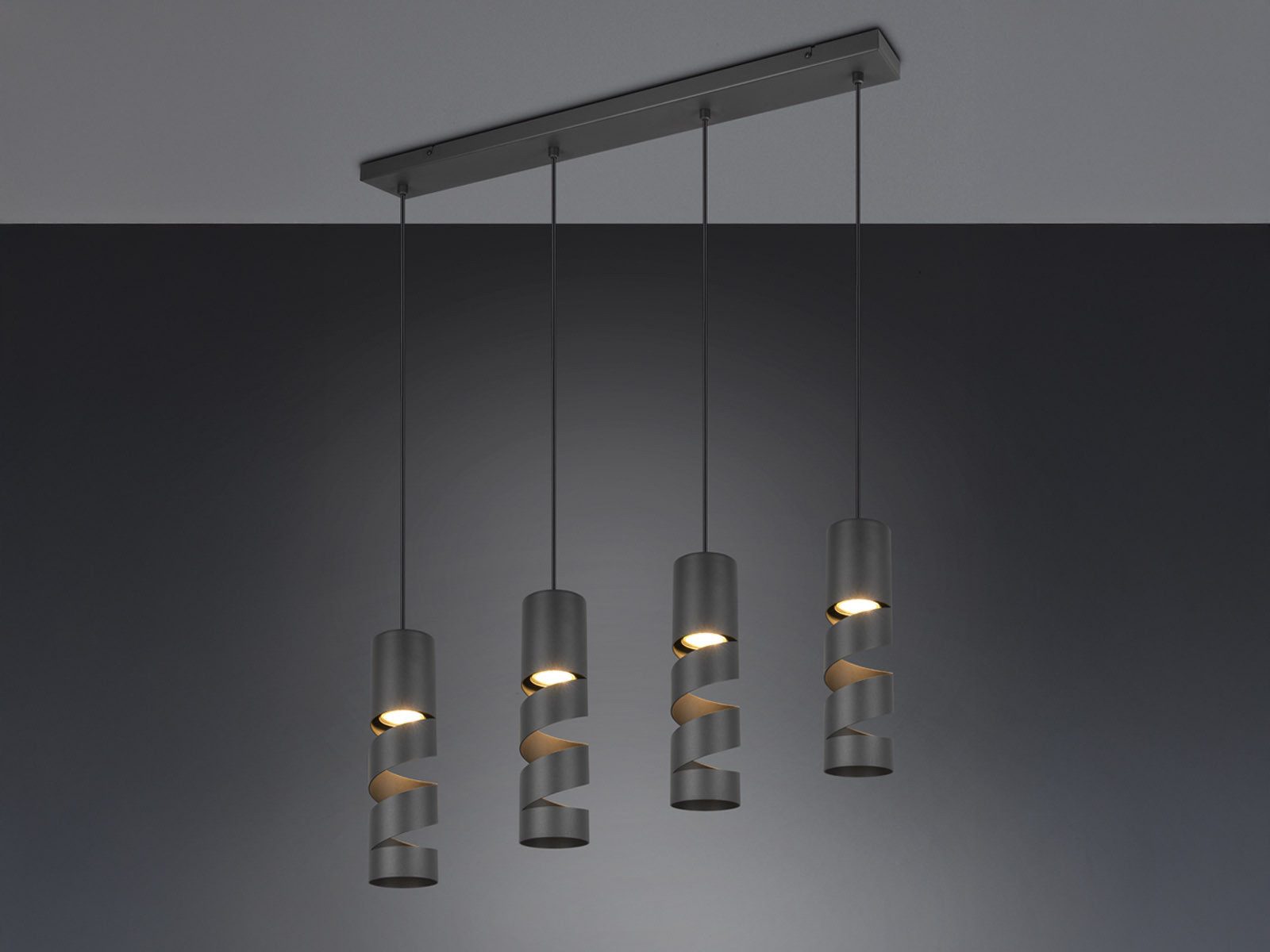 TRIO Leuchten LED Pendelleuchte, Dimmfunktion, LED wechselbar, warmweiß, Mehrflammig-e hängend über Esstisch, Kochinsel & Kücheninsel, B: 80cm