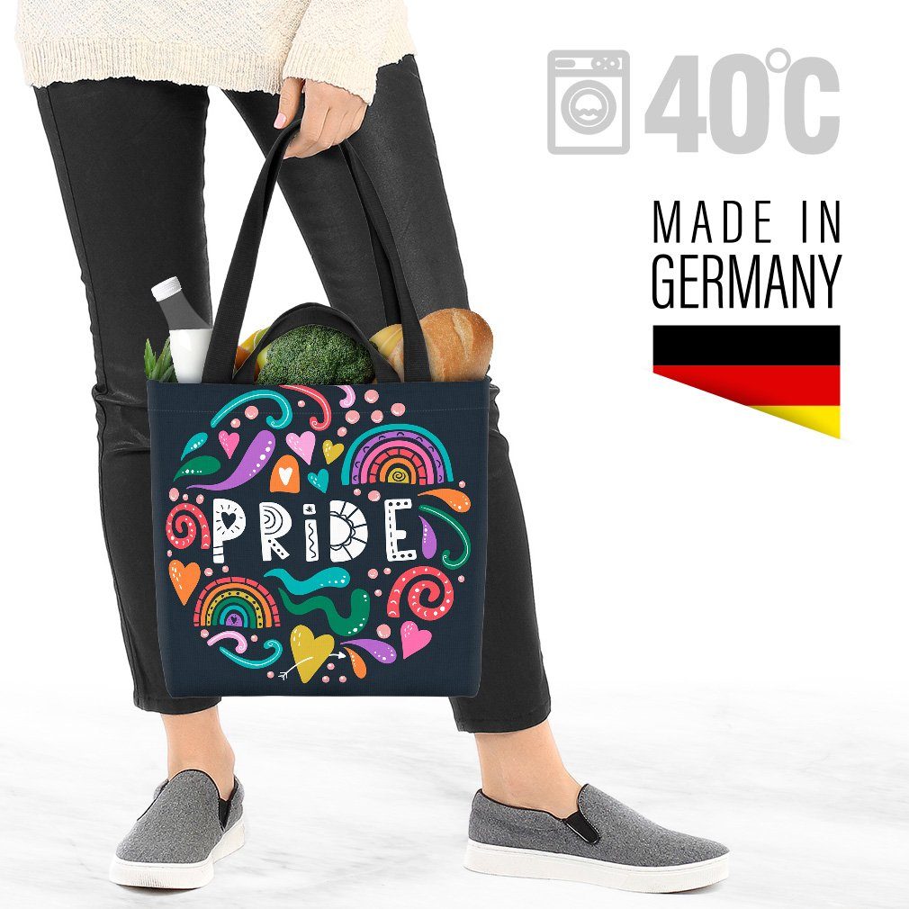 Gay Schriftzug Henkeltasche parade (1-tlg), Muster Regenbogen Pride club flag VOID pride Farben