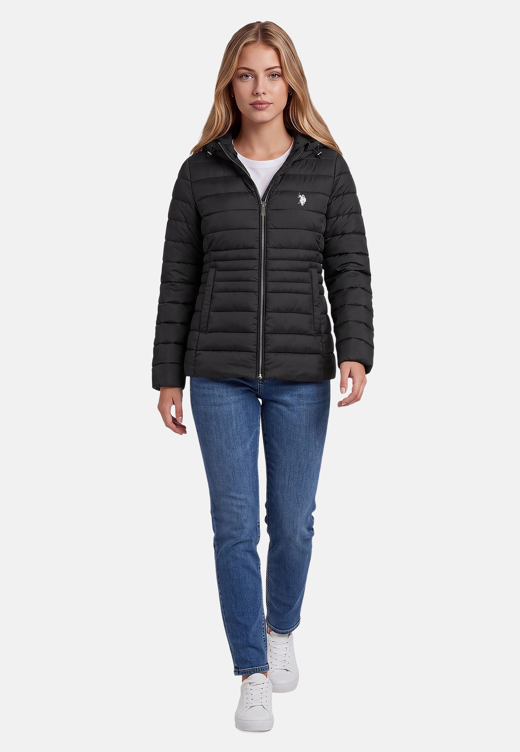U.S. Polo Assn. Steppjacke Mit Kapuze, durchgehendem Reißverschluss und Logo-Stickerei – Bild 3 von 5