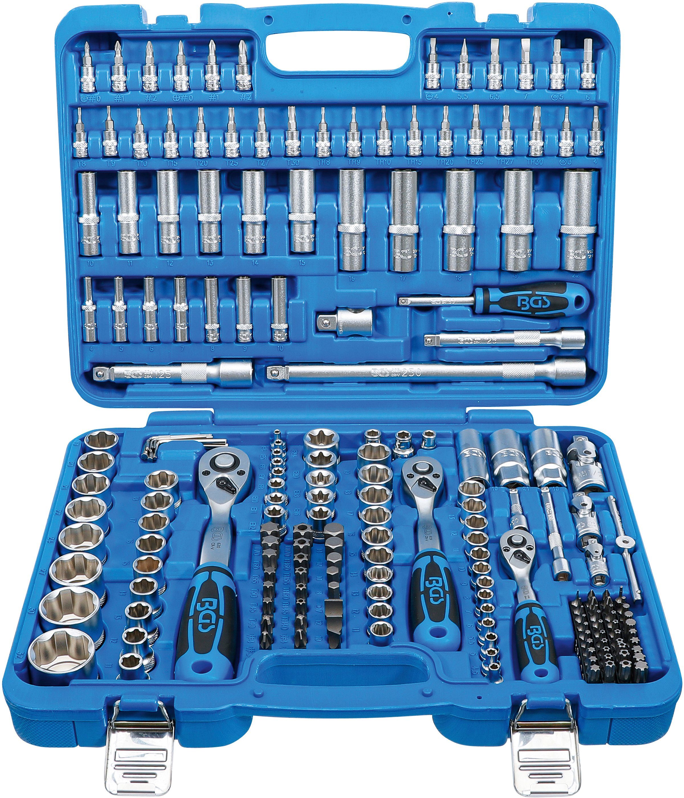 Ratsche Ratschen Steckschlüssel Satz 192-tlg. Wellenprofil 6,3 mm (1/4) / 10
