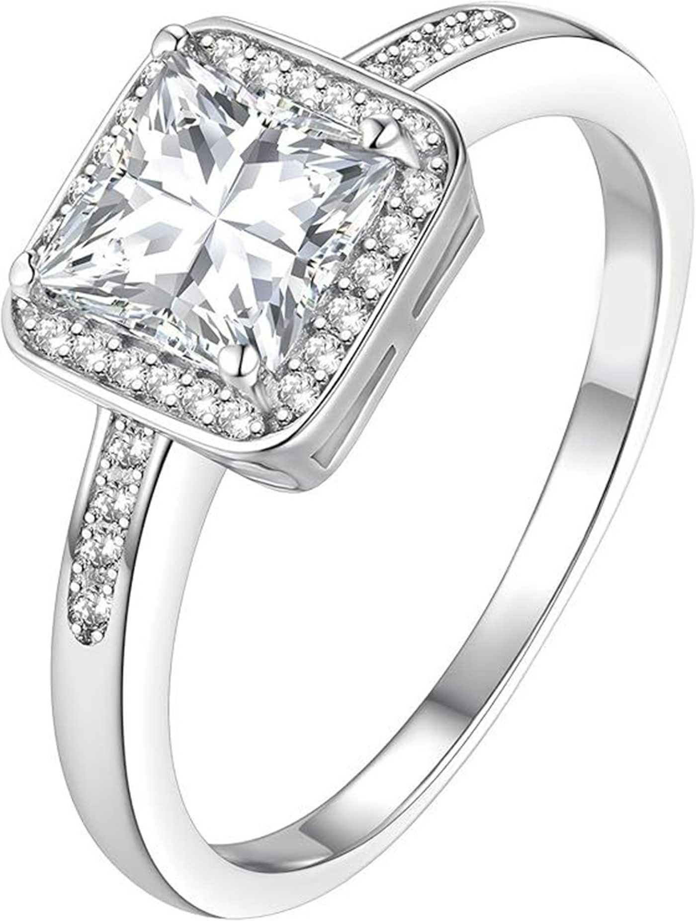 Diamantring 1ct D VS1,Labordiamant,Ring Damen,Verlobungsring,Prinzessschliff
