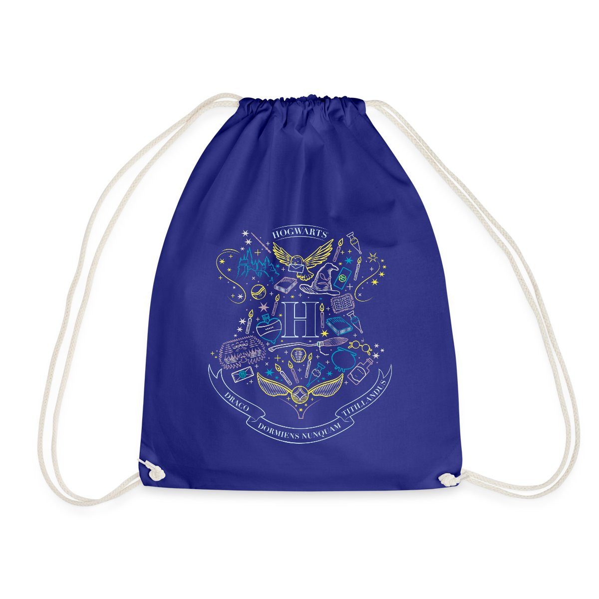 Spreadshirt Turnbeutel Harry Potter Hogwarts Elemente Turnbeutel (1-tlg)