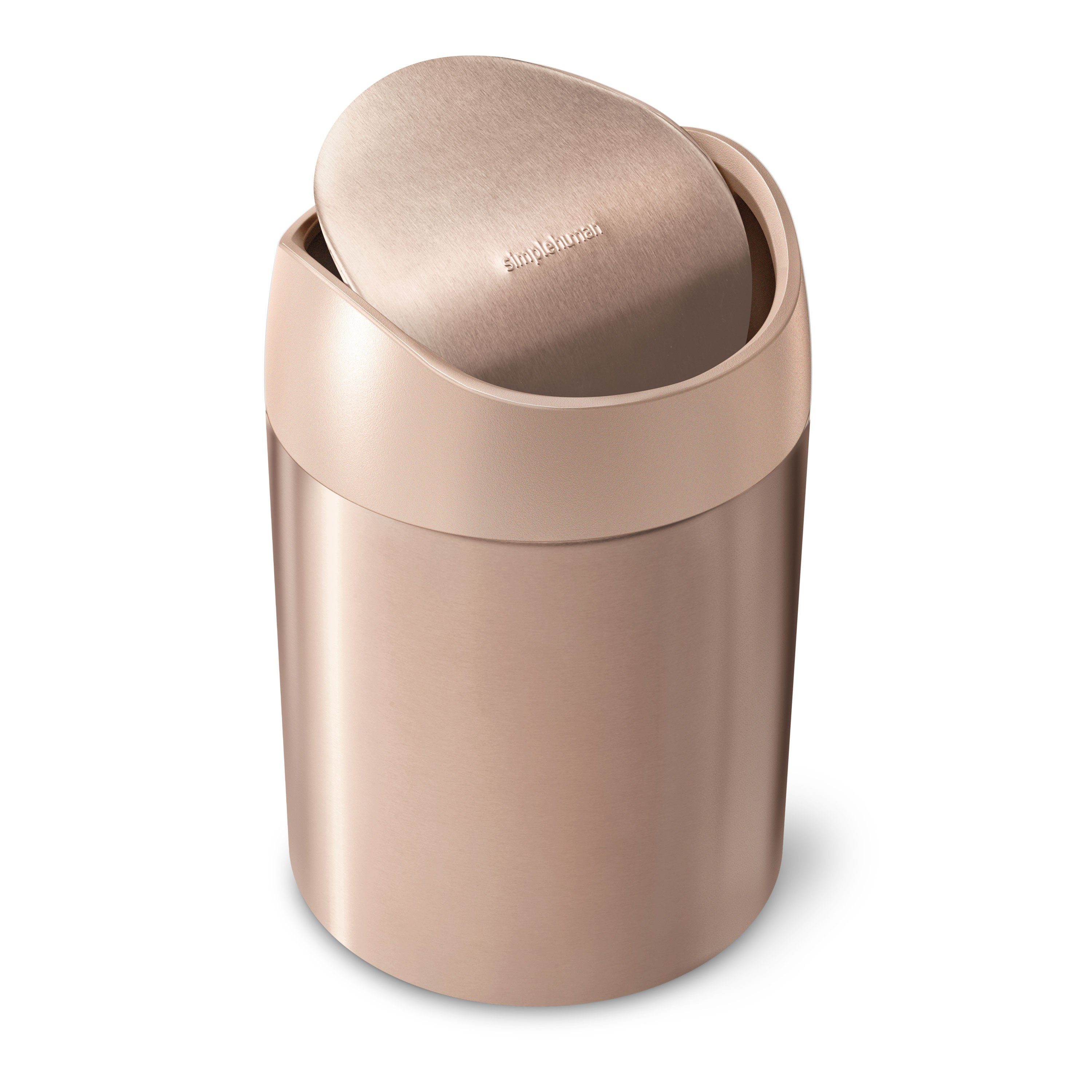 simplehuman Badaccessoire-Set Simplehuman Mini-Abfalleimer, roségold