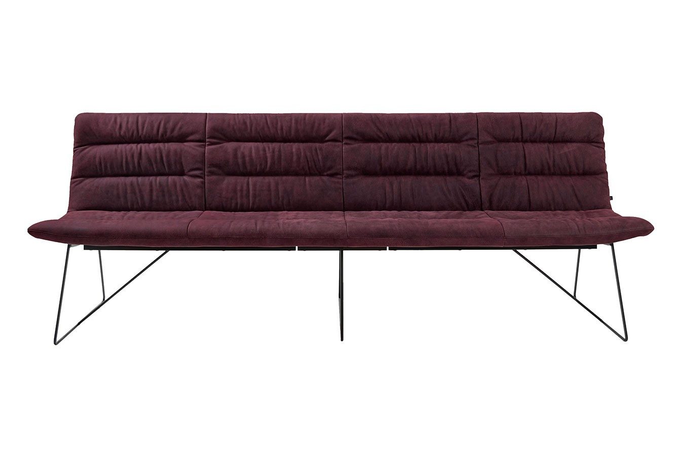 KFF Sitzbank Bank Arva Light 4-Sitzer Stoff violett