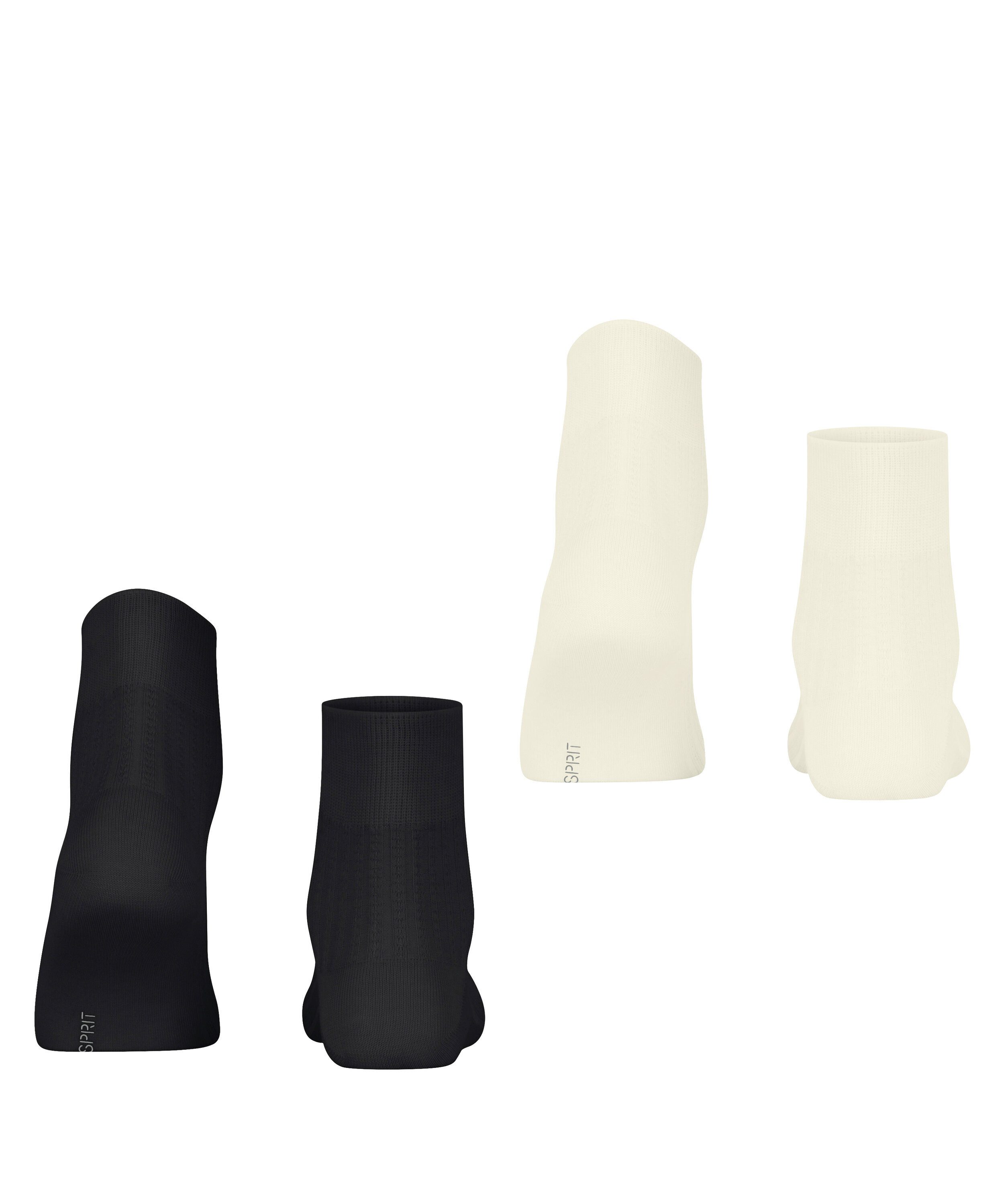 Esprit Kurzsocken Cozy Braid 2-Pack Kurzsocken (2-Paar)