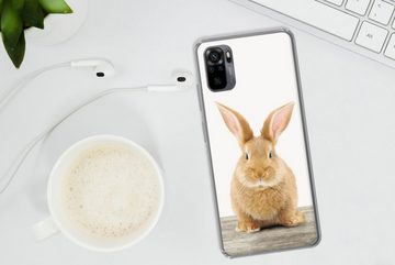 MuchoWow Handyhülle Kaninchen - Babykaninchen - Tiere - Kinder - Mädchen - Jungen, Phone Case, Handyhülle Xiaomi Redmi Note 10, Silikon, Schutzhülle