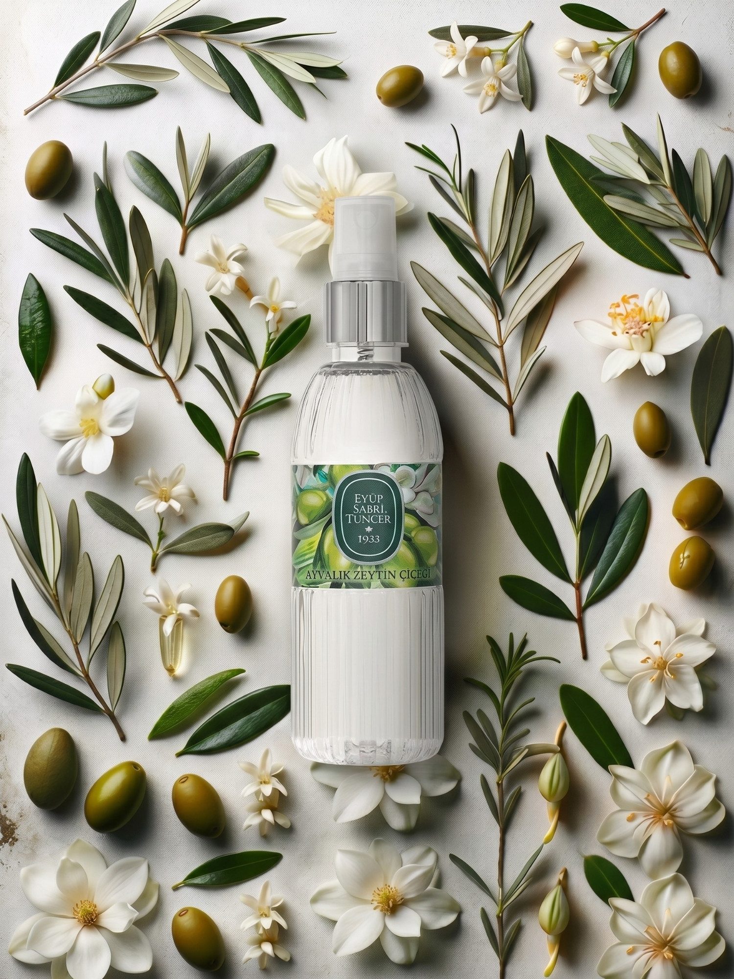 EYÜP SABRI TUNCER Eau de Cologne EST Ayvalık Olivenblüte Kölnisch Wasser 150ml & 400ml, Mediterrane Olivenblüte & erfrischendes Kölnisch Wasser