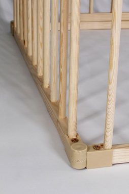 dibea Laufgitter Baby-Laufstall, Holz-Laufgitter (4-tlg), mit Tür, Höhe 68 cm, 4 Elemente je 90 cm x 68 cm