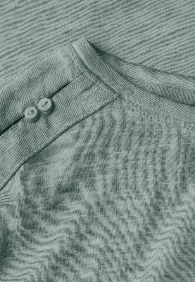 CECIL T-Shirt -Cecil T-Shirt Washed-Optik und Knopfdetails günstig online kaufen