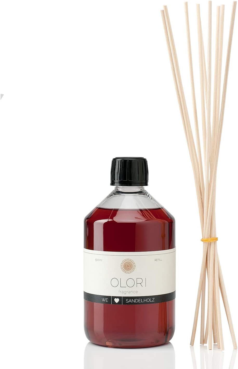 OLORI Raumduft-Nachfüllflasche Diffuser I Sandelholz I mit ätherischen Ölen I 500 ml I Refill (1-St)