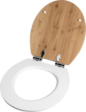 CORNAT WC-Sitz Ligna, Absenkautomatik, hochwertiges Echtholz & MDF - Bambus