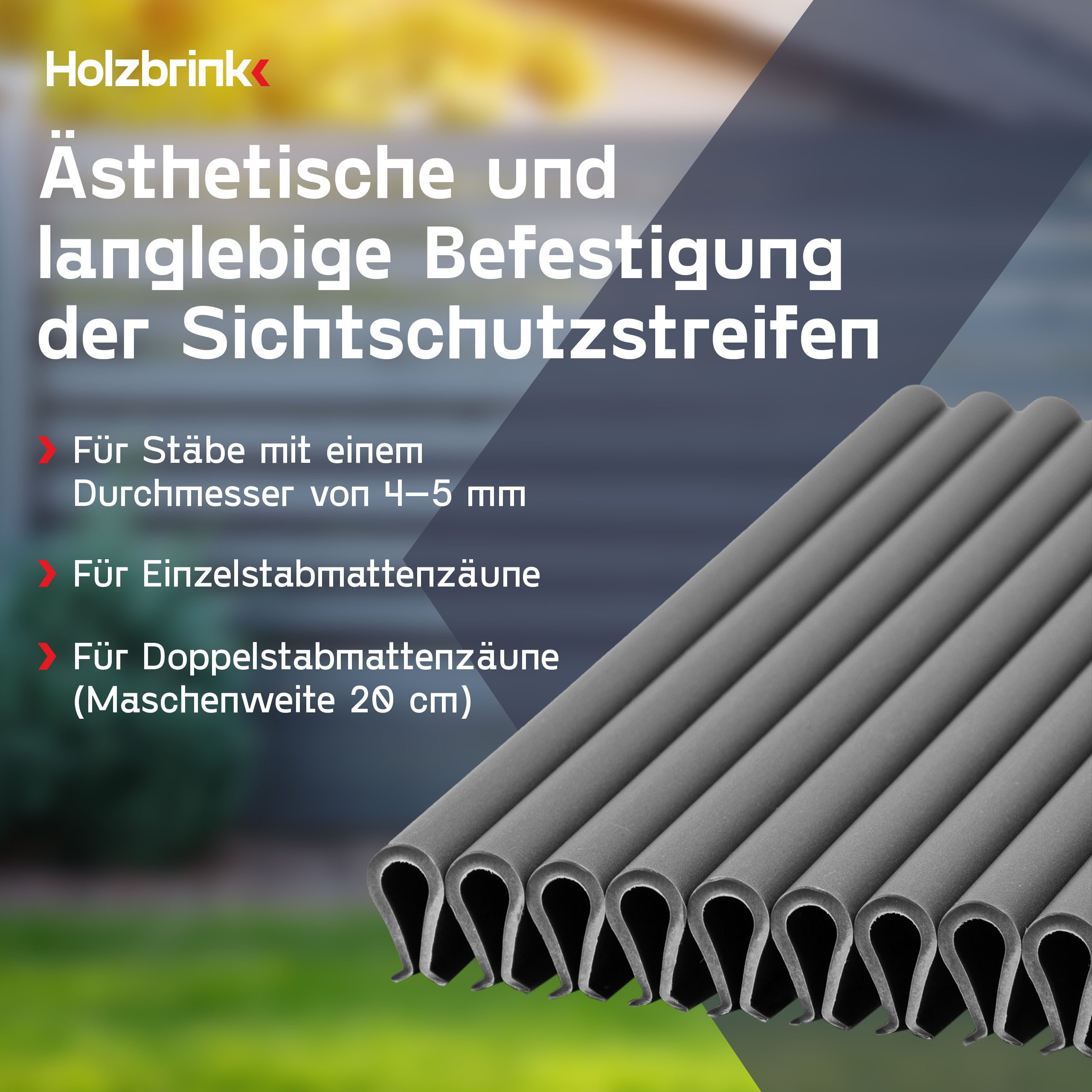 HOLZBRINK Sichtschutzstreifen Befestigungsclips für Sichtschutzstreifen20 S günstig online kaufen