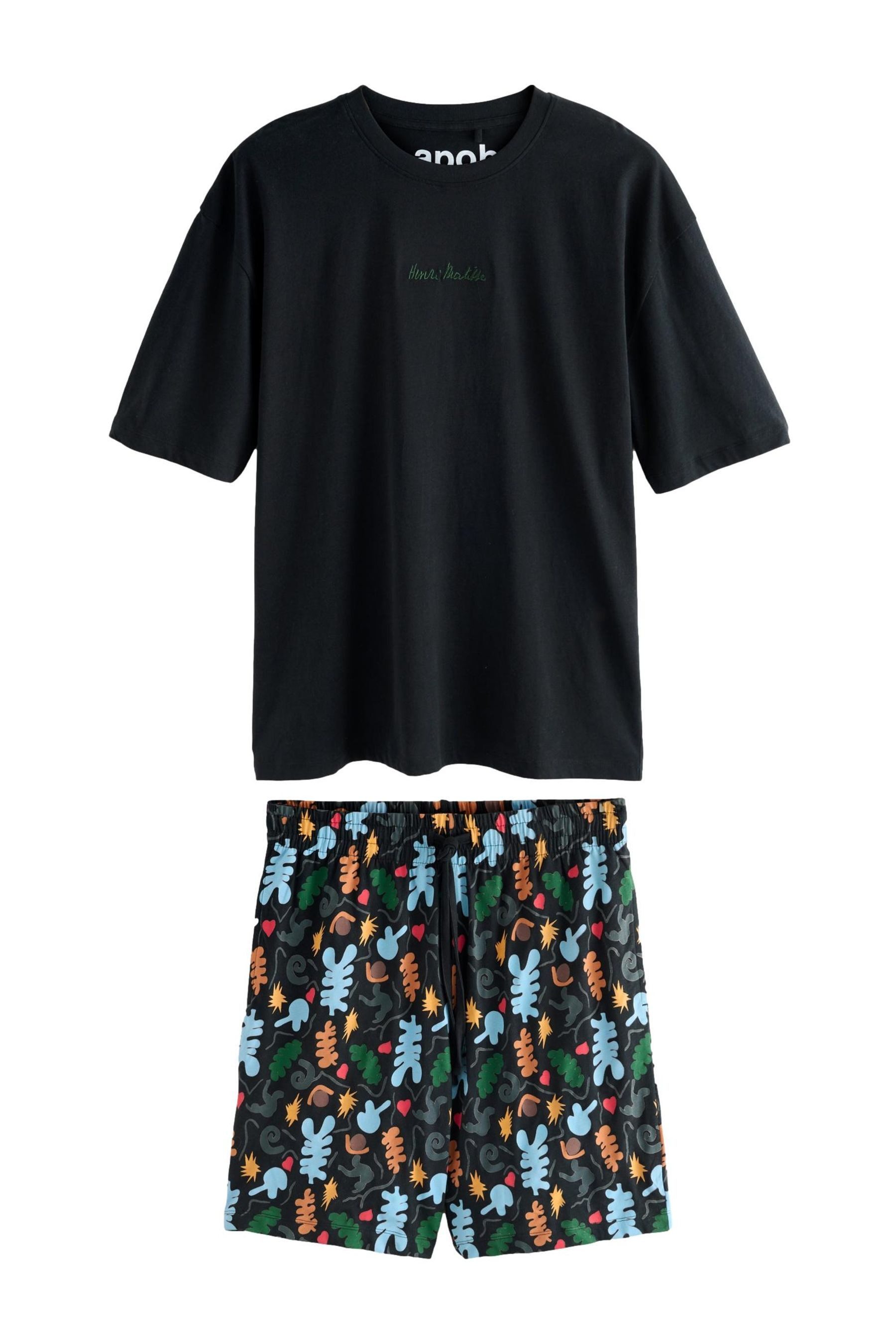 Next Pyjama Kurzärmeliger Jersey-Schlafanzug mit Grafik (2 tlg)