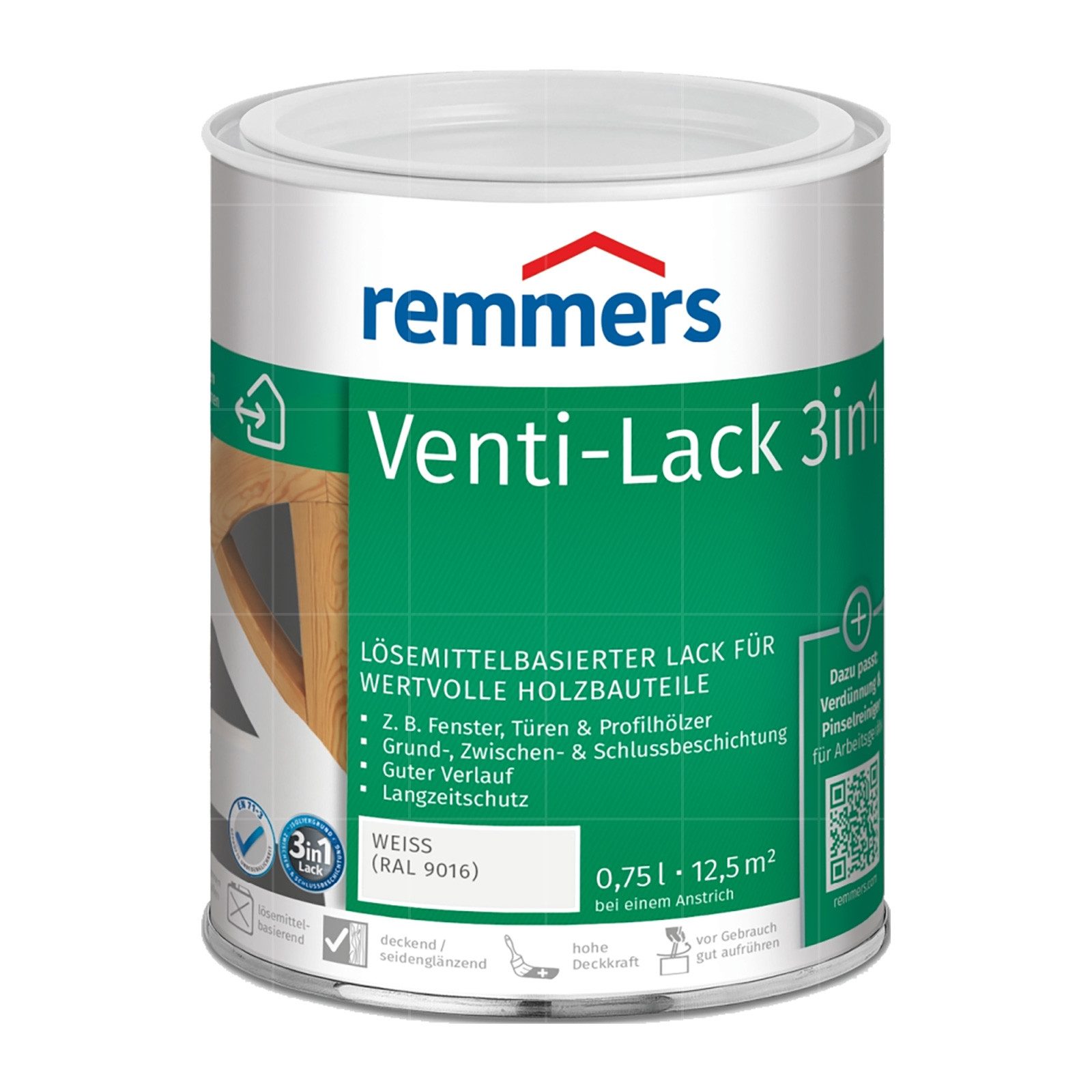 Remmers Holzlack VENTI-LACK 3IN1 - 0.75 LTR