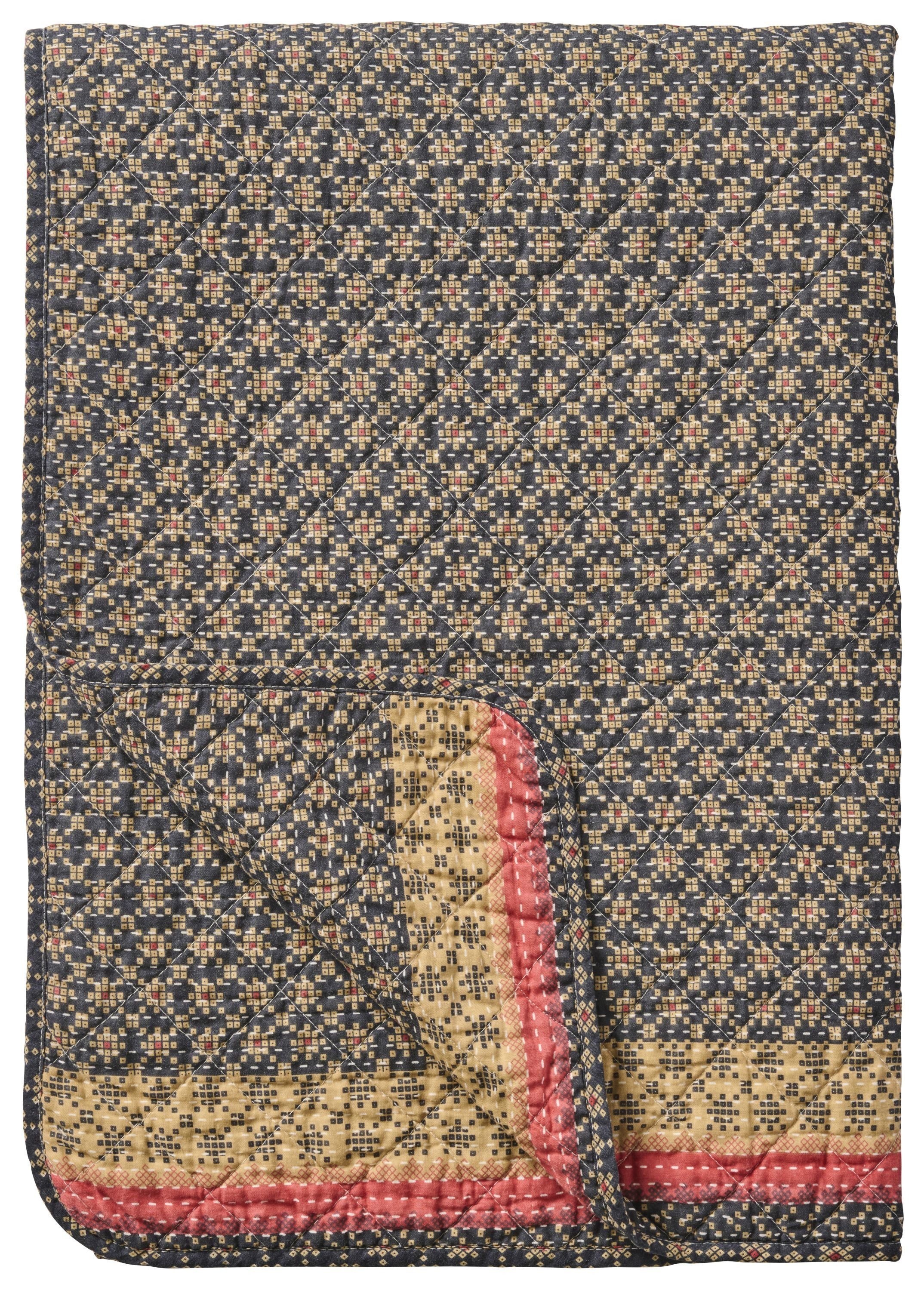 Ib Laursen Tagesdecke Ib Laursen - Decke Quilt Tagesdecke Überwurf 180x130cm Blau Rosa