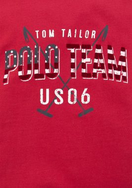 TOM TAILOR Polo Team T-Shirt mit kleinem Aufschlag am Ärmel
