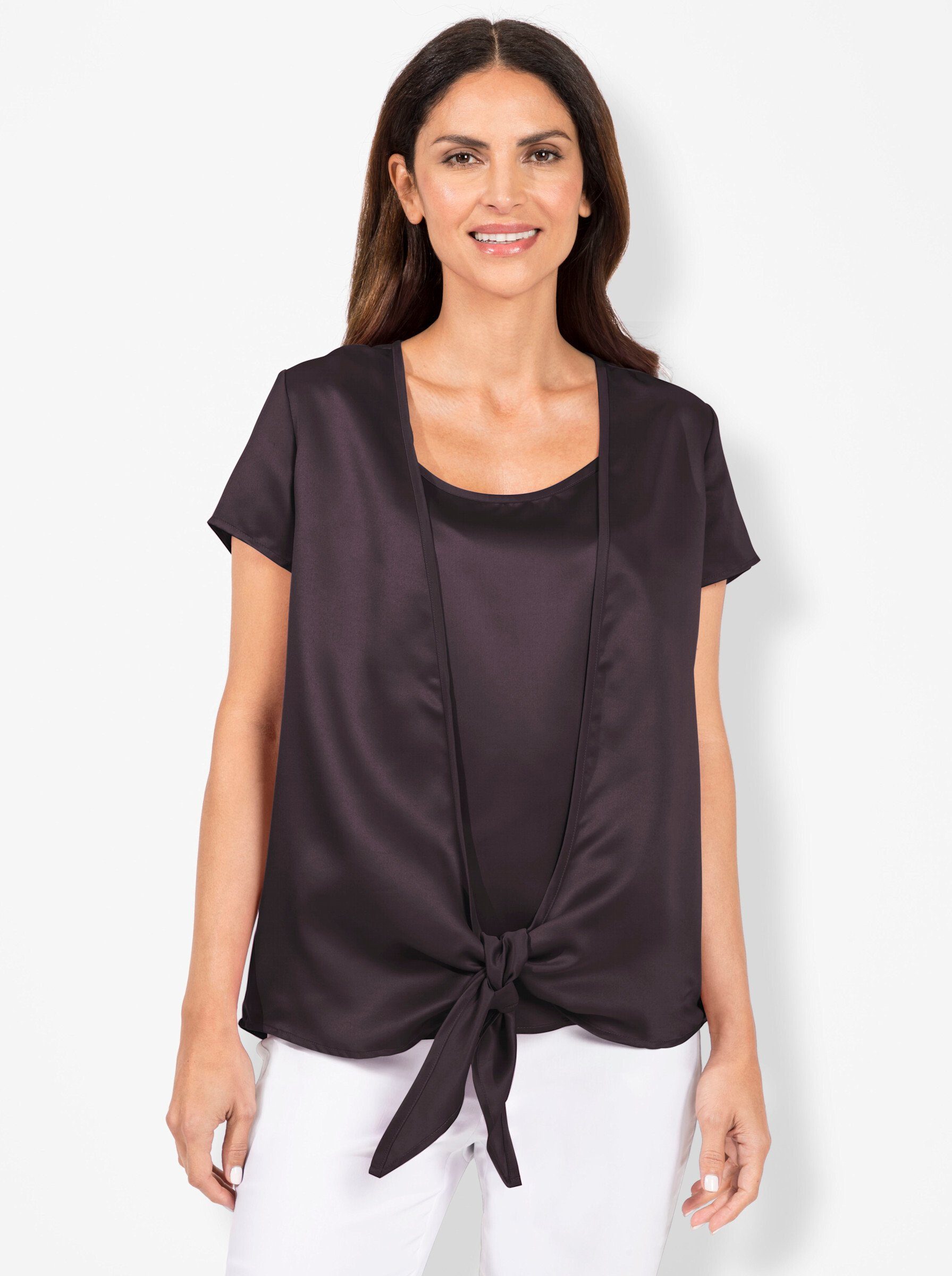 WITT WEIDEN Klassische Bluse aubergine