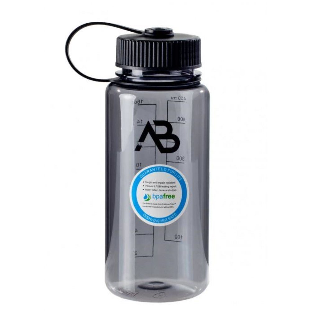 Liter Trinkflasche Flasche Blöchl A. grau/transparent (Weithals) 0,5