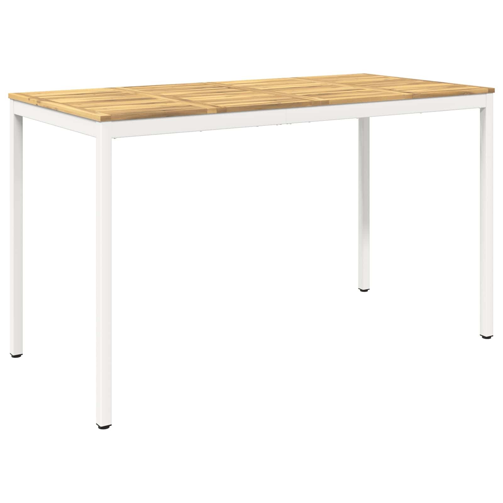 vidaXL Gartentisch Gartenbar-Tisch Weiß 180 x 88,5 x 105 cm Massivholz (1-St)