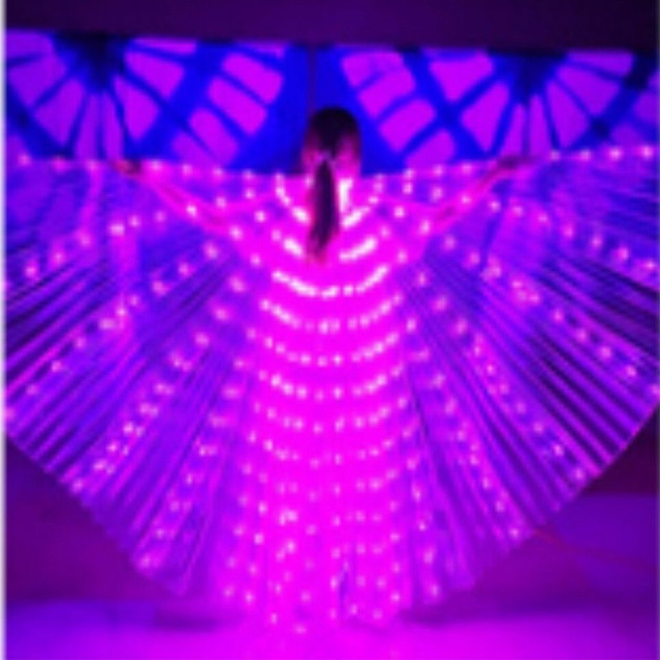 SEEZSSA Kostüm-Flügel LED-Flügel für Erwachsene,‎LED Isis Schmetterling  Wings Erwachsene, 145 cm Länge leuchtende Bauchtanz-Kostüme Für Bauchtanz,  Shows,Bar