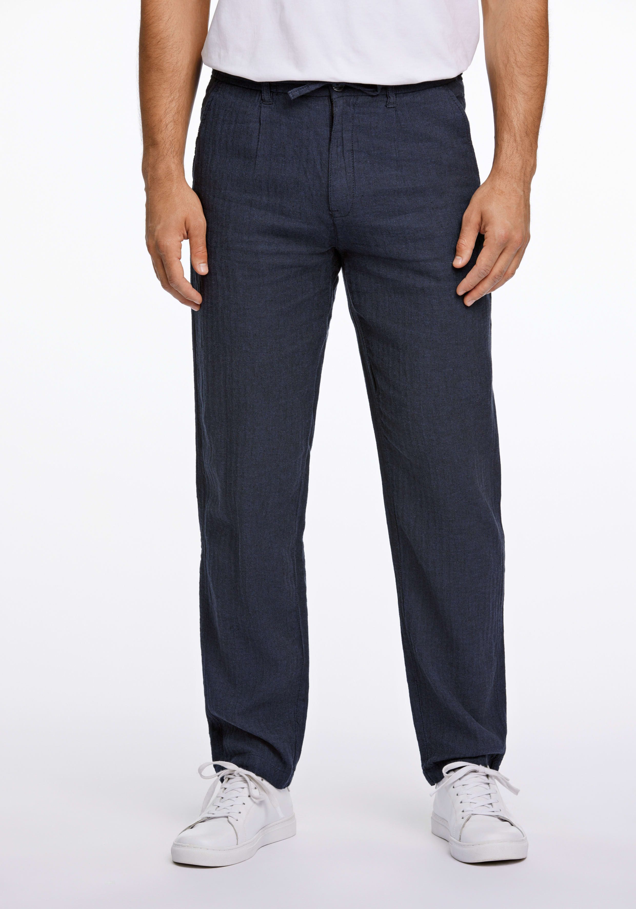 LINDBERGH Leinenhose mit Kordelzug und elastischem Bund günstig online kaufen