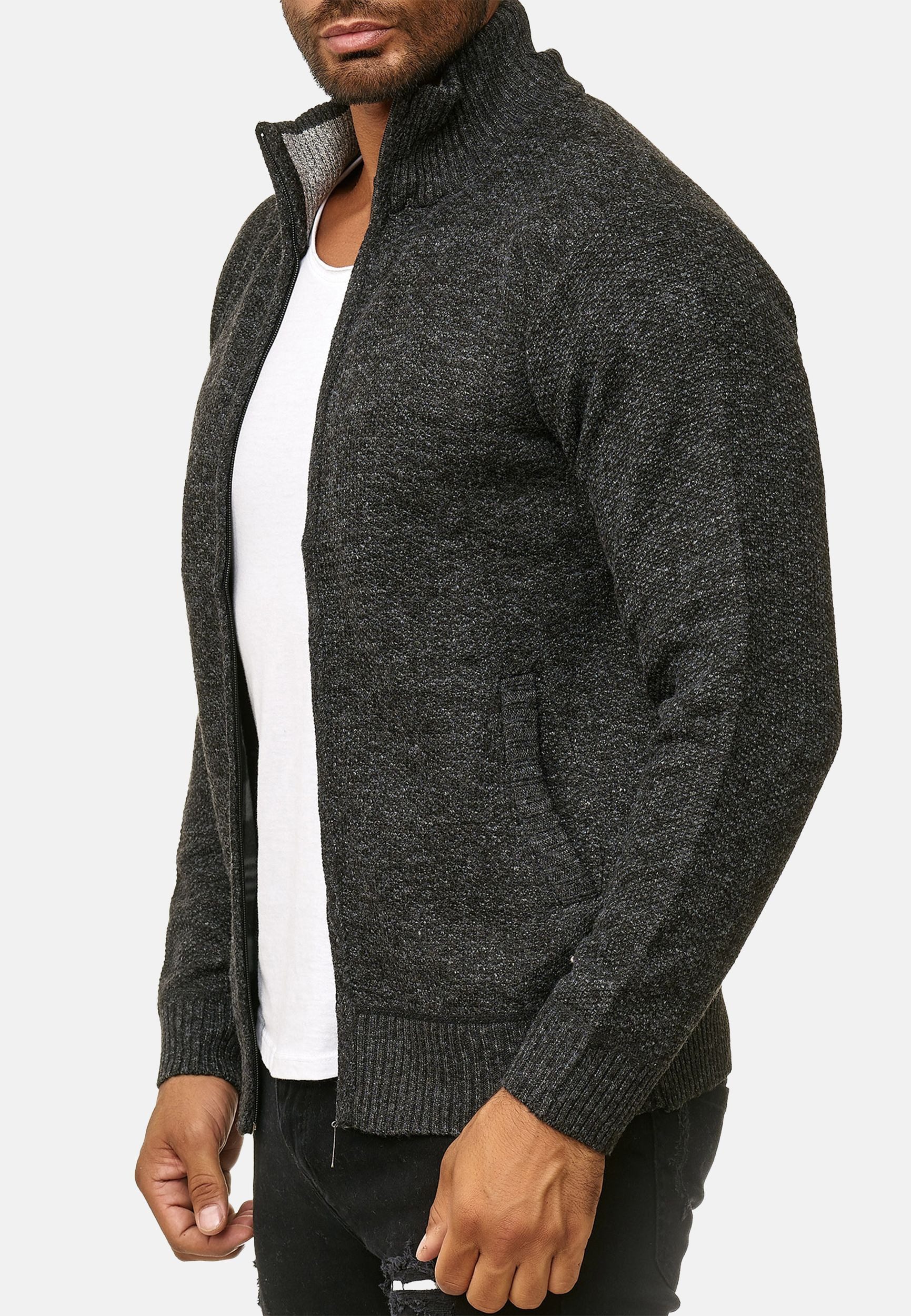 Max Men Cardigan Cardigan mit Stehkragen Strickjacke mit Design REECE