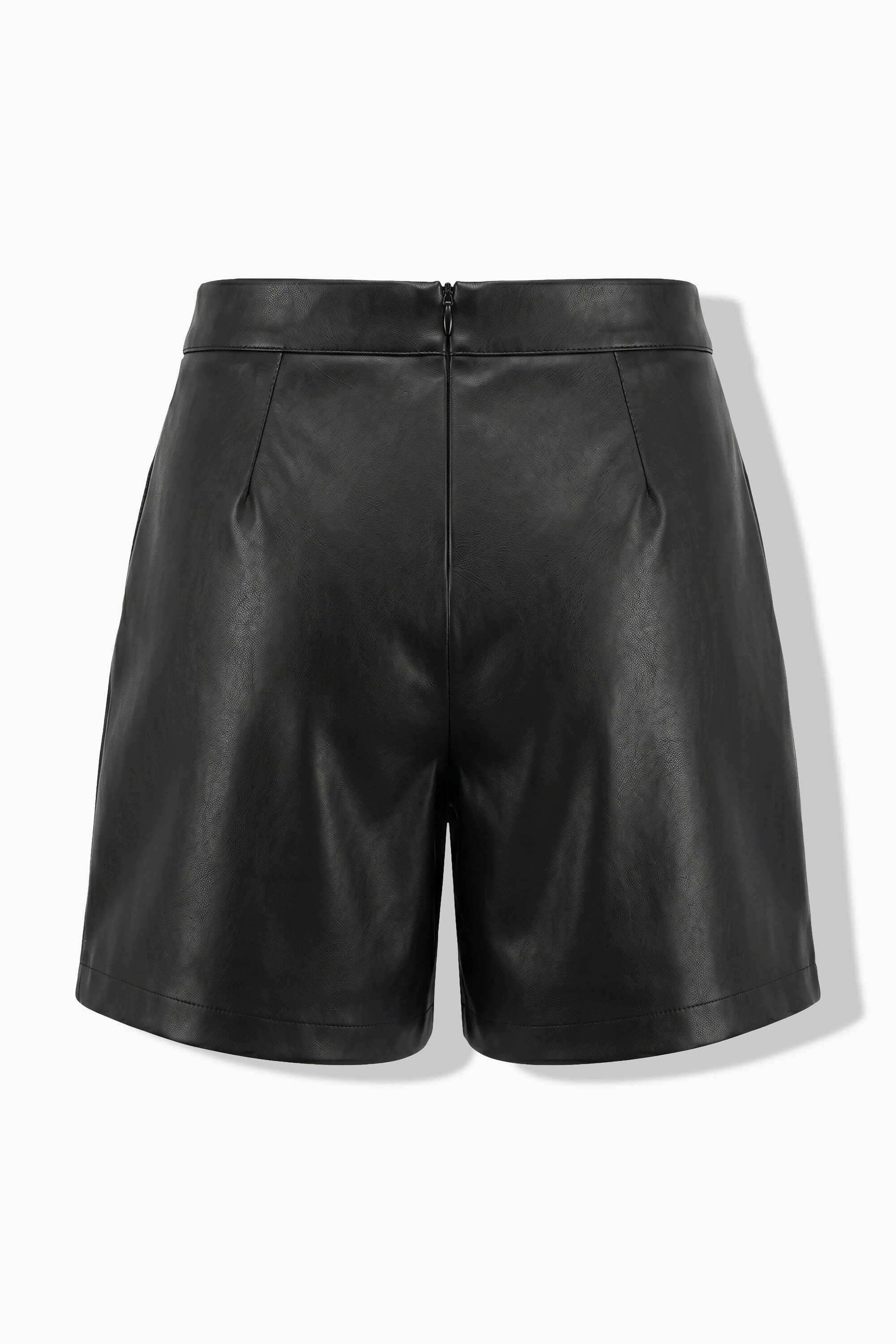 Studio Untold Bermudas Skort wide Legs Nappa-Fakeleder Fransen – Bild 5 von 5
