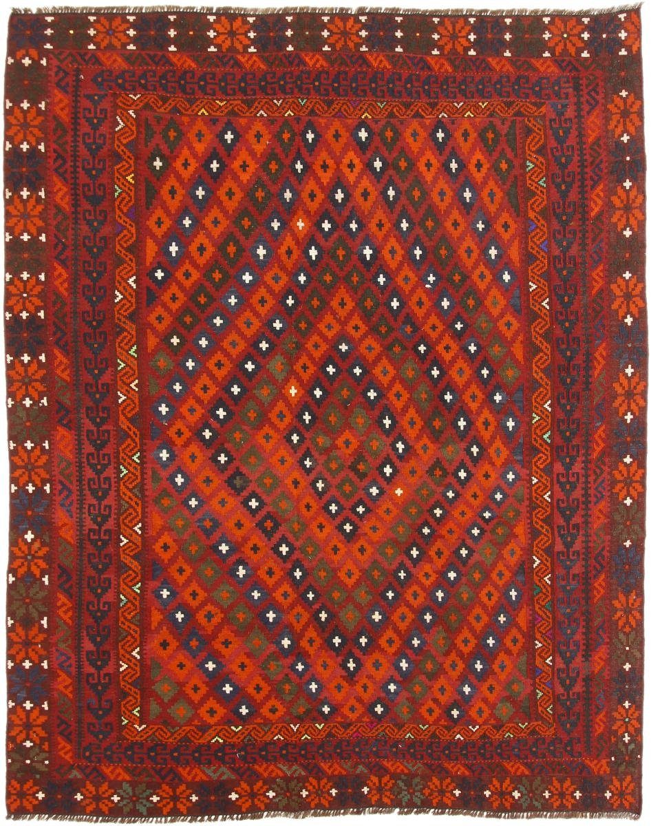 Orientteppich Kelim Afghan Antik 205x249 Handgewebter Orientteppich, Nain Trading, rechteckig, Höhe: 3 mm