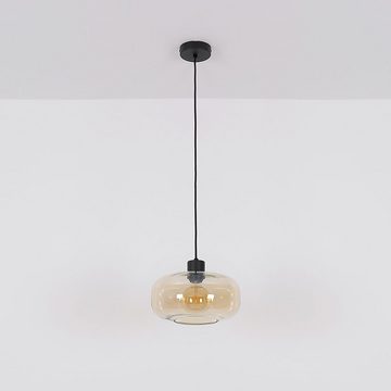 etc-shop Pendelleuchte, Leuchtmittel nicht inklusive, Hängelampe Wohnzimmerleuchte amber Esstischlampe modern Pendellampe