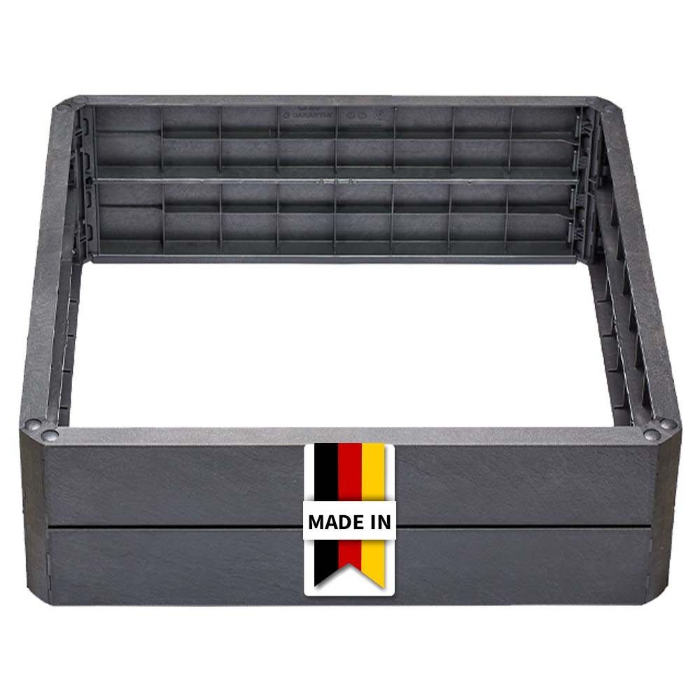GARANTIA Hochbeet ERGO QUADRO L Hochbeet-System Stone 4 Paneele inkl. Verbinder
