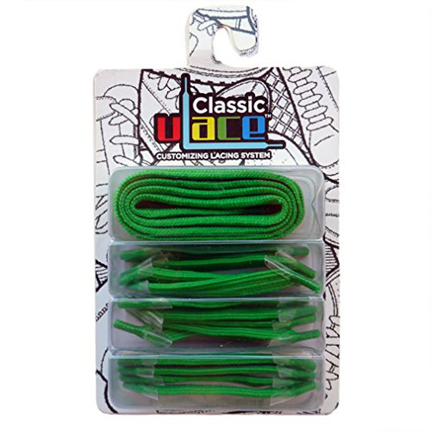 U-Laces Schnürsenkel Classic In Line 16 Stück + Senkel