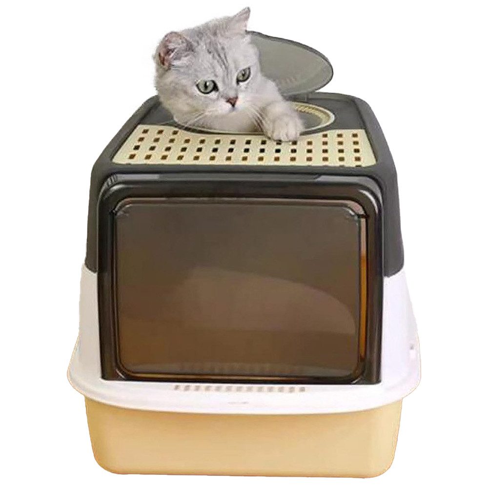 Katzenecktoilette Große Katzentoilette mit Einweg-Rein- und Raus-Design