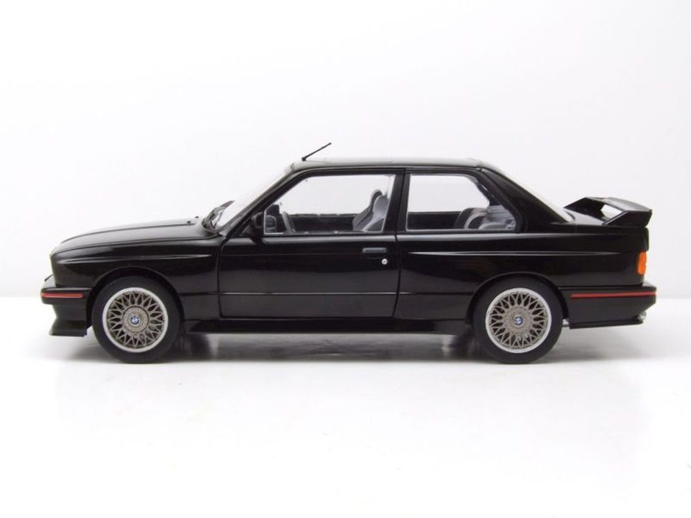 Solido Modellauto BMW M3 E30 Evo Sport 1990 schwarz, Maßstab 1:18