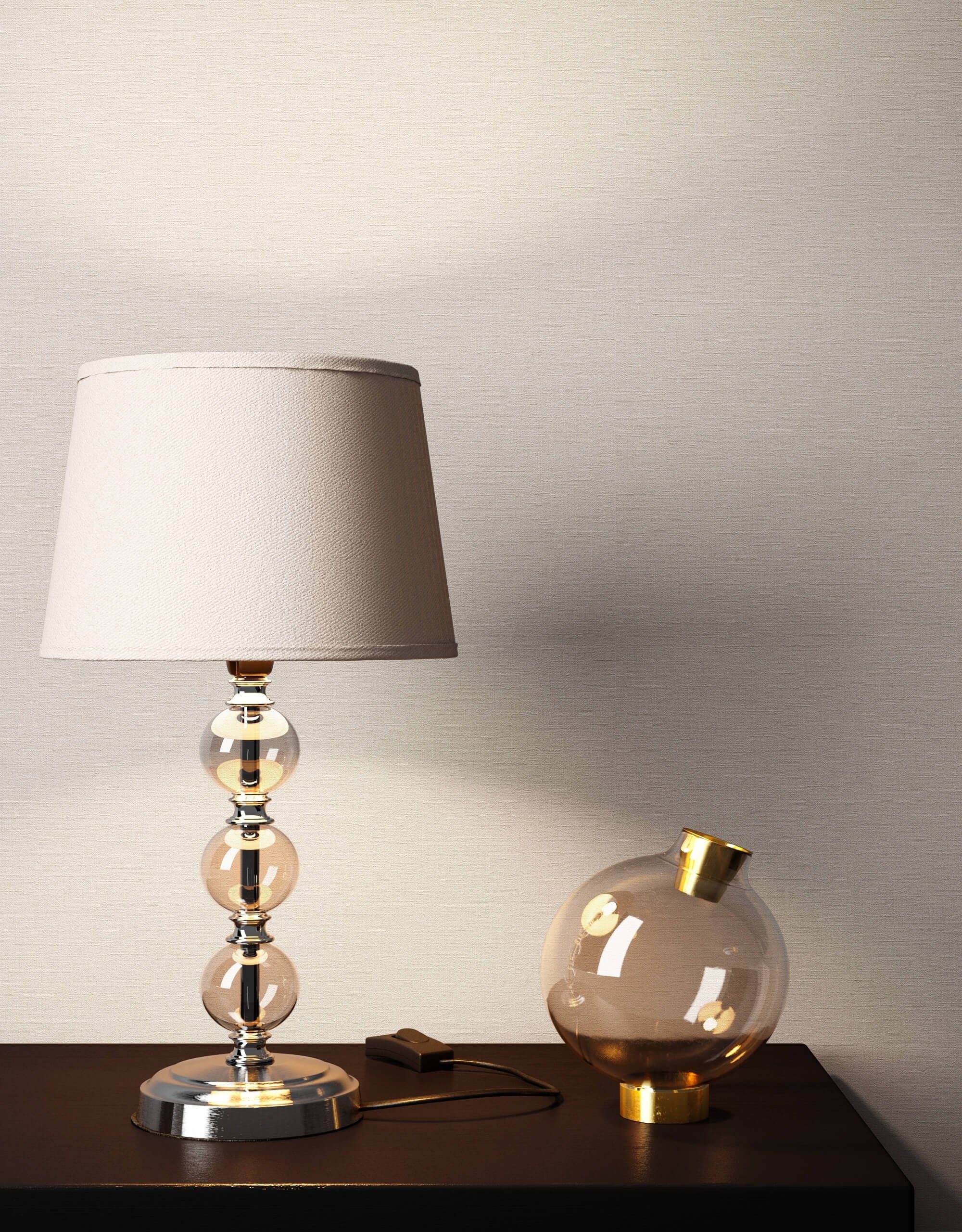 Newroom Vliestapete, Creme Tapete Modern Unifarbe günstig online kaufen