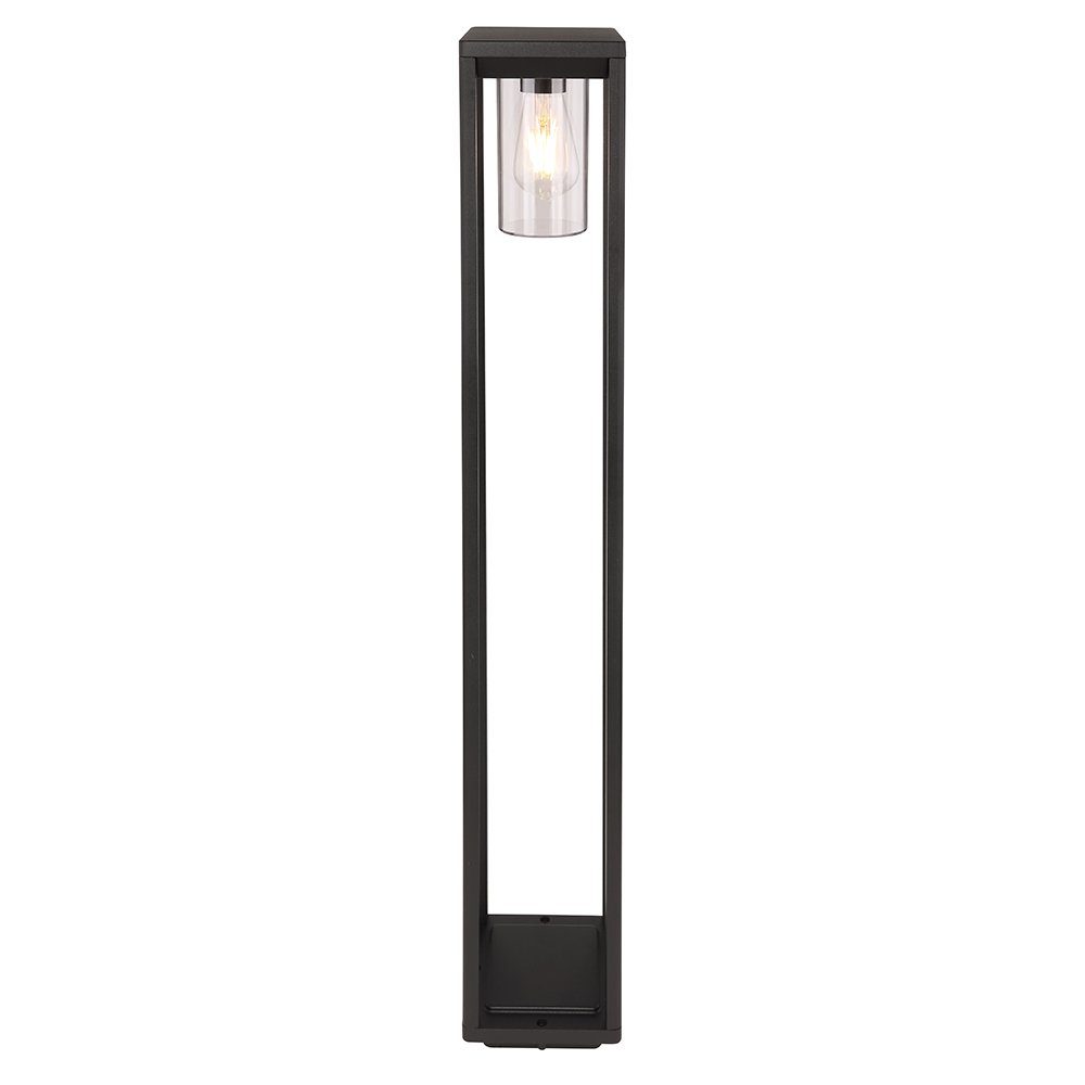 ALU Garten inklusive, Außen-Stehlampe, Leuchte Strahler Steh LED Außen schwarz-matt Leuchtmittel Sockel etc-shop Warmweiß,