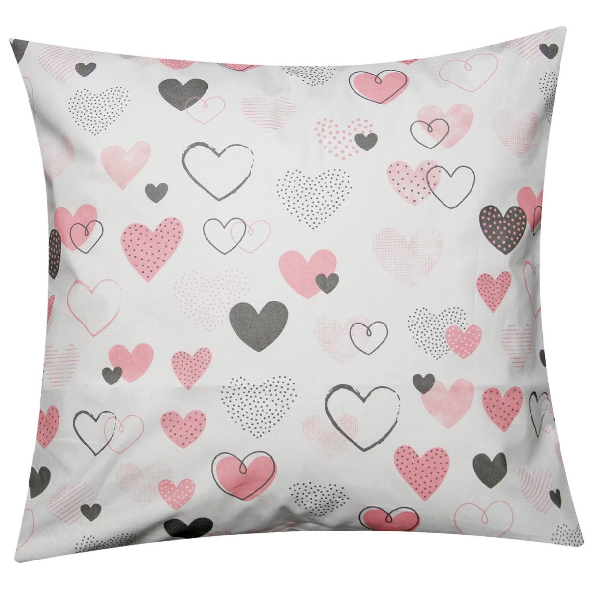 Heubergshop Kissenbezug, (1 Stück), 40x40cm Herzen Love Liebe Kissenhülle B günstig online kaufen
