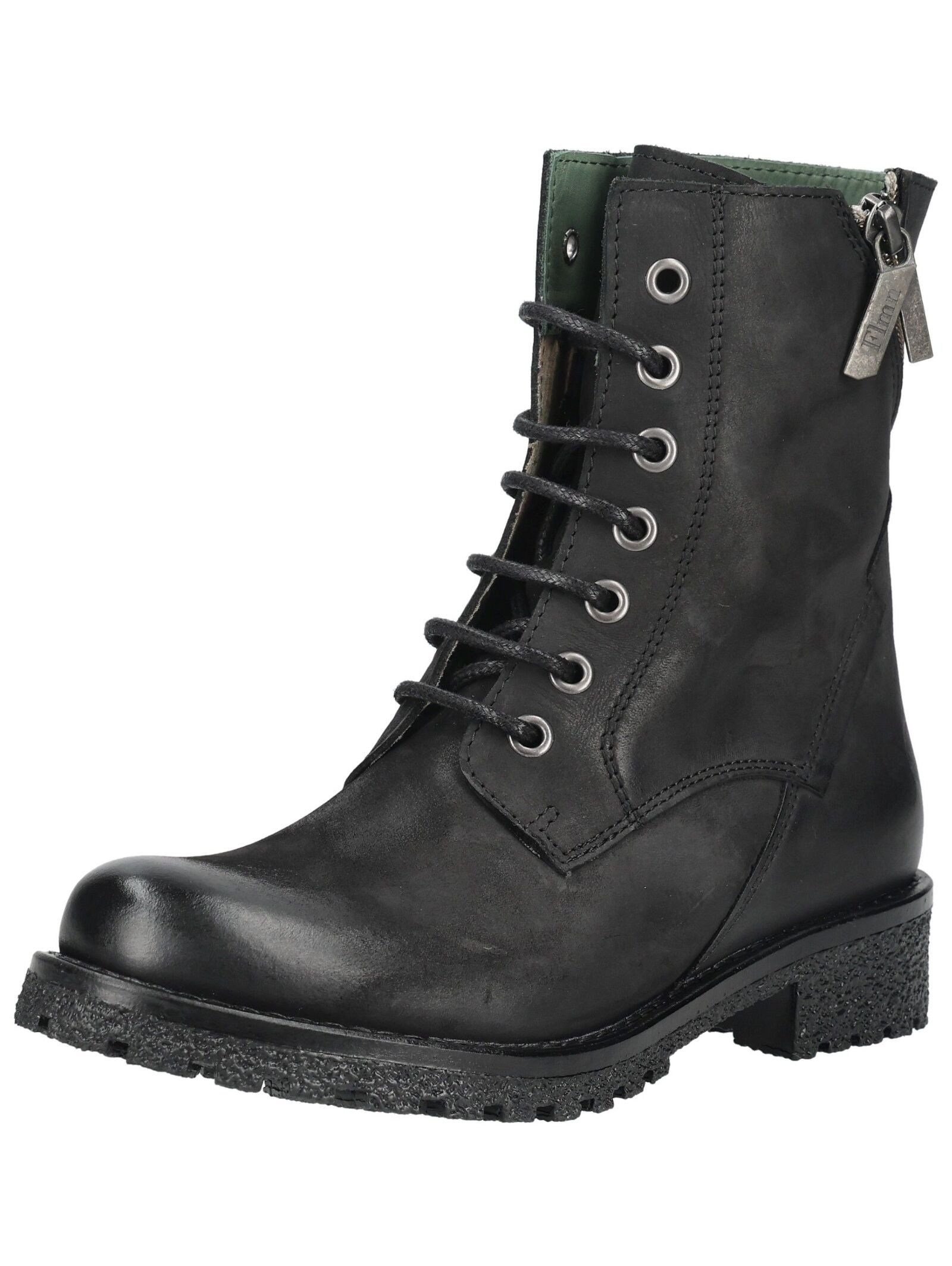 Felmini Stiefelette Leder . Schnürstiefelette