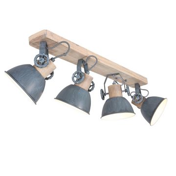 Steinhauer LIGHTING LED Deckenspot, Leuchtmittel nicht inklusive, Retro Decken Lampe Strahler verstellbar Wohn Zimmer Holz Spot