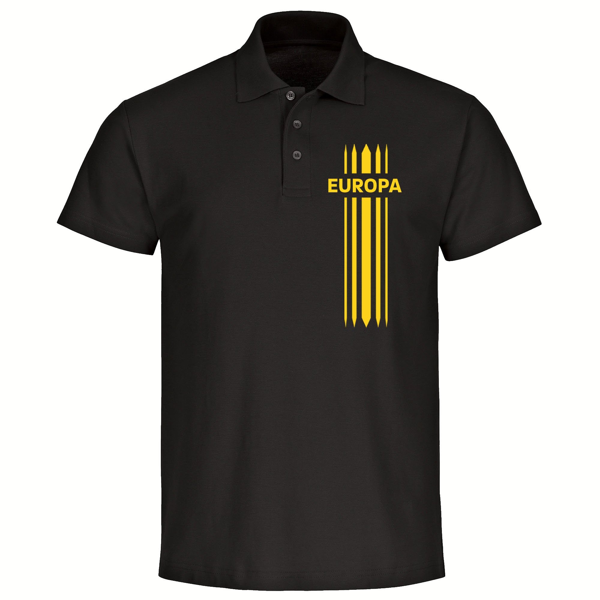 multifanshop Poloshirt Europa - Streifen - Polo